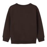 NAME.IT felpa chiusa girocollo tinta unita con stampa in contrasto Marrone per Bambino 13236357 MARRONE NAME.IT 