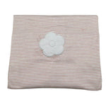Barcellino Coperta Tinta Unita con Fantasia A Righe per Neonata 120910 ROSA BARCELLINO 