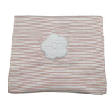 Barcellino Coperta Tinta Unita con Fantasia A Righe per Neonata 120910 ROSA BARCELLINO 