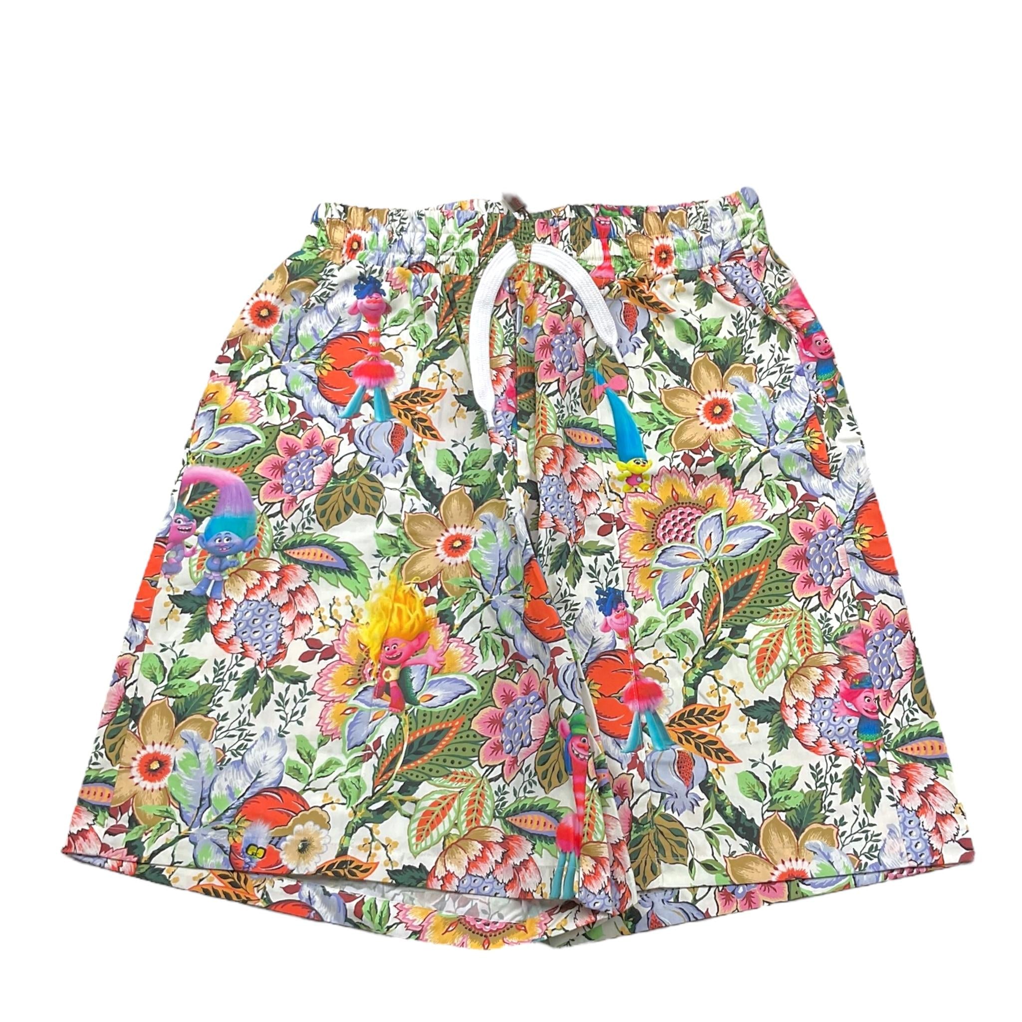 Etro Bermuda Tinta Unita con Fantasia Fiori per Bambino GU6Q59 BIANCO ETRO 