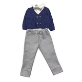 MARLU' completo 3pz cardigan-camicia-pantalone Blu per Neonato IG6060L BLU MARLU' 