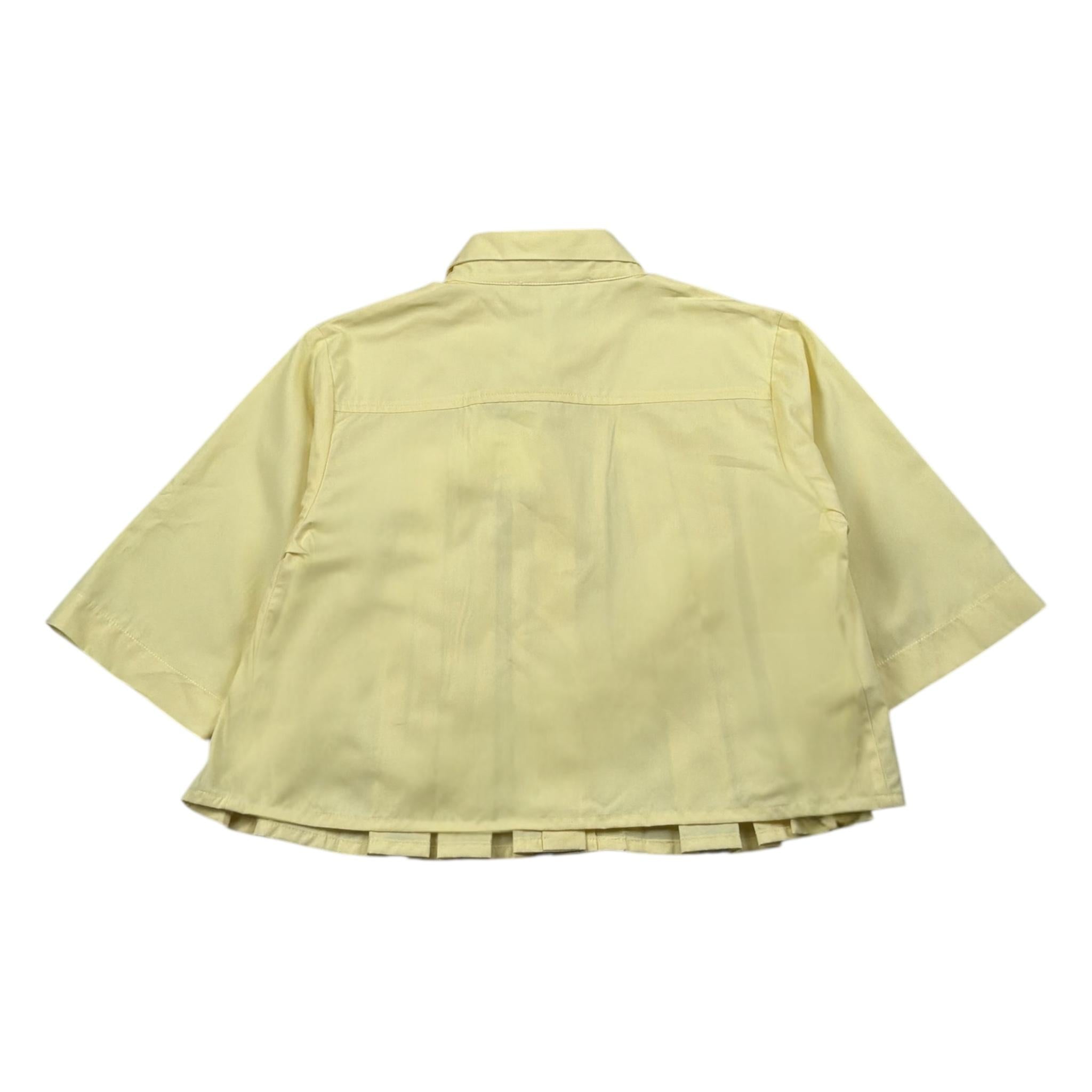 A' La Page Camicia Mezza Manica Tinta Unita per Bambina CILIEGIO GIALLO A' LA PAGE 