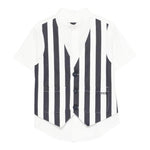 Fay Camicia Tinta Unita con Panciotto Incorporato Fantasia A Righe per Bambino FW5P41J BIANCO FAY 
