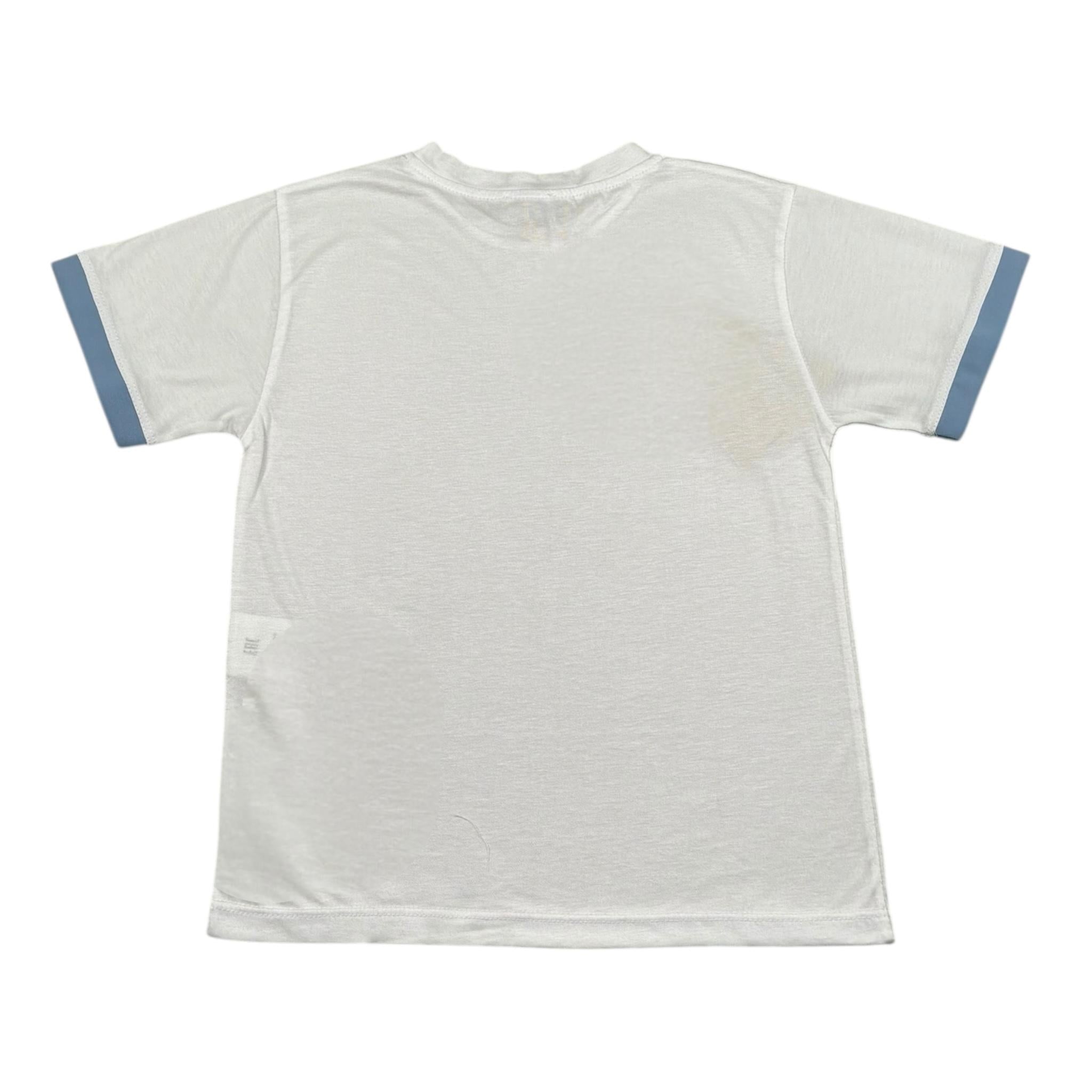 Manuel Ritz T-Shirt Girocollo Tinta Unita con Logo per Bambino MR2895X BIANCO MANUEL RITZ 
