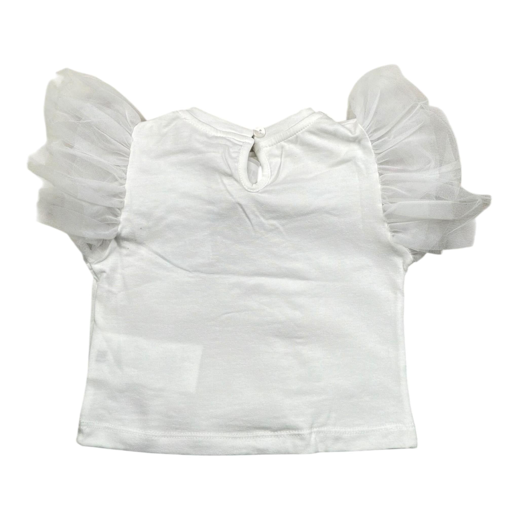 Miss Grant T-Shirt Girocollo tinta unita con Applicazioni Bianco per Bambina MG1335XJ BIANCO MISS GRANT 