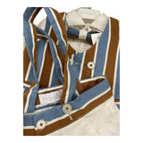Minu' Completo 4 Pezzi Camicia-Gilet-Papillon-Pantalone con Bretelle per Neonato M3850C4 PANNA MINU' 