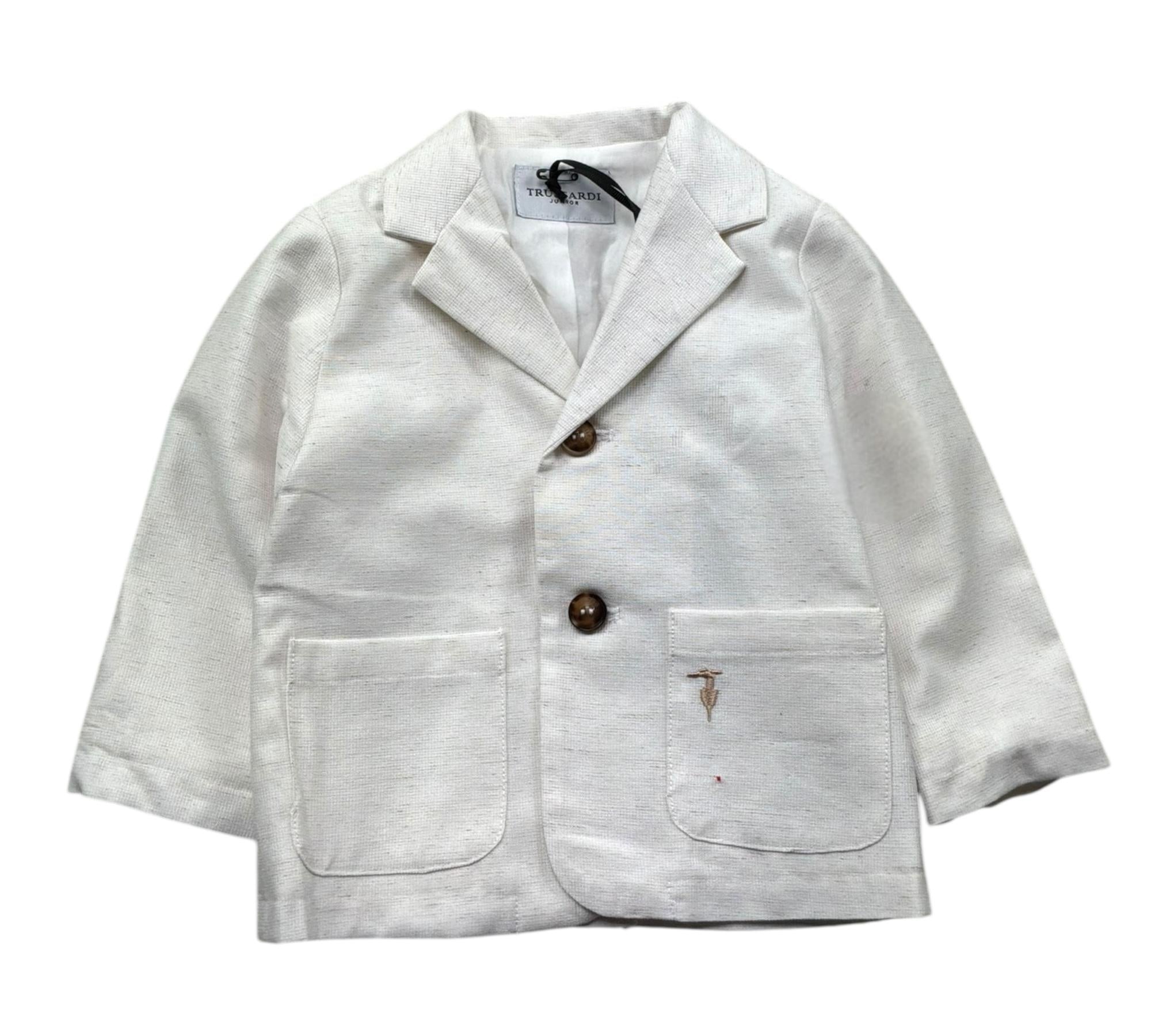 Trussardi Giacca Tinta Unita con Bottoni per Neonato TIP26054GC PANNA TRUSSARDI 