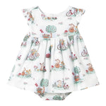 Mayoral Set Abito Mezza Manica Tinta Unita con Culotte per Neonata 1869 BIANCO MAYORAL 