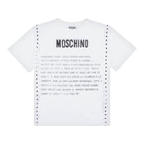 Moschino T-Shirt Girocollo Tinta Unita con Stampa per Bambino HQM050X BIANCO MOSCHINO 