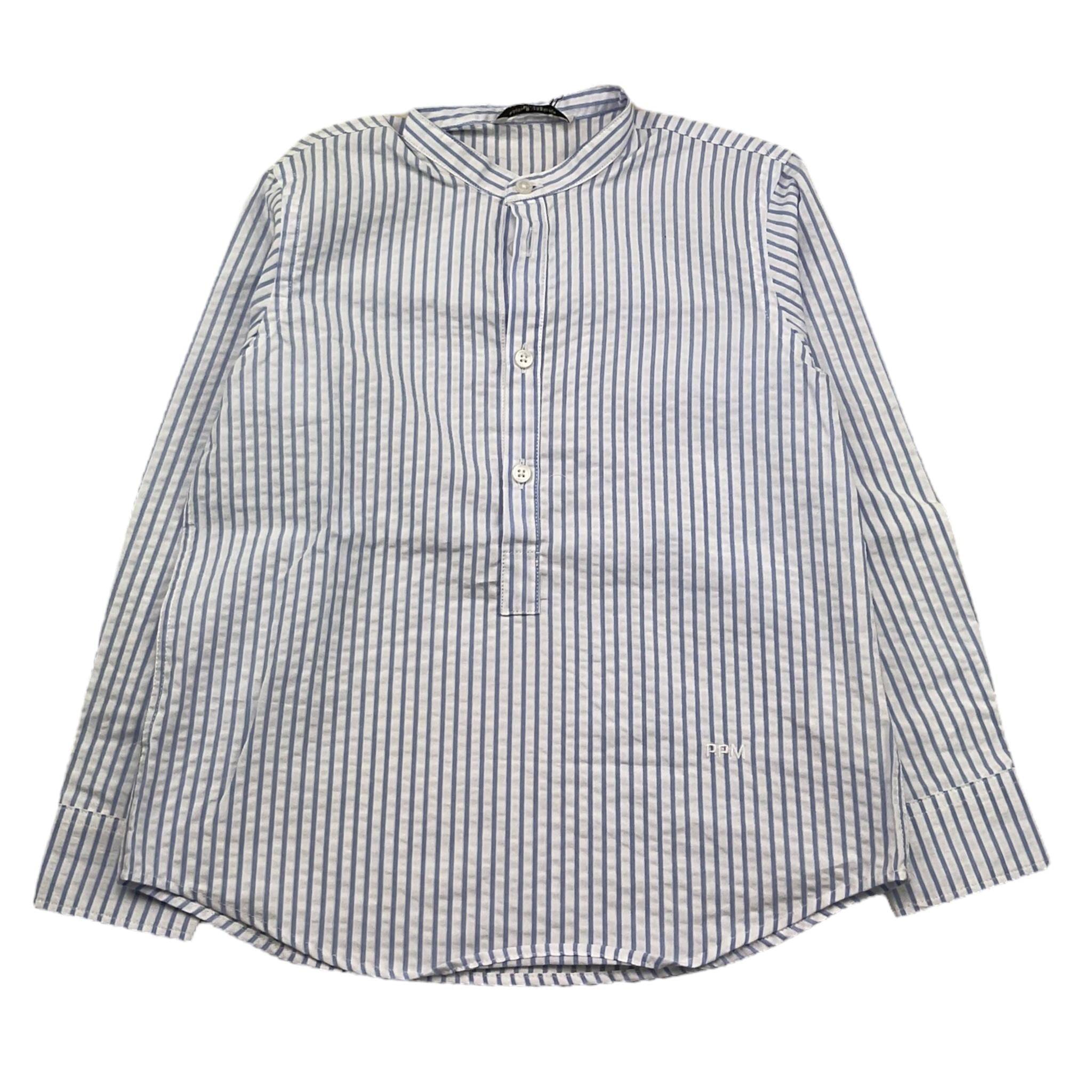 Paolo Pecora Camicia Manica Lunga Fantasia A Righe per Bambino PP4045 BIANCO/AZZURRO PAOLO PECORA 