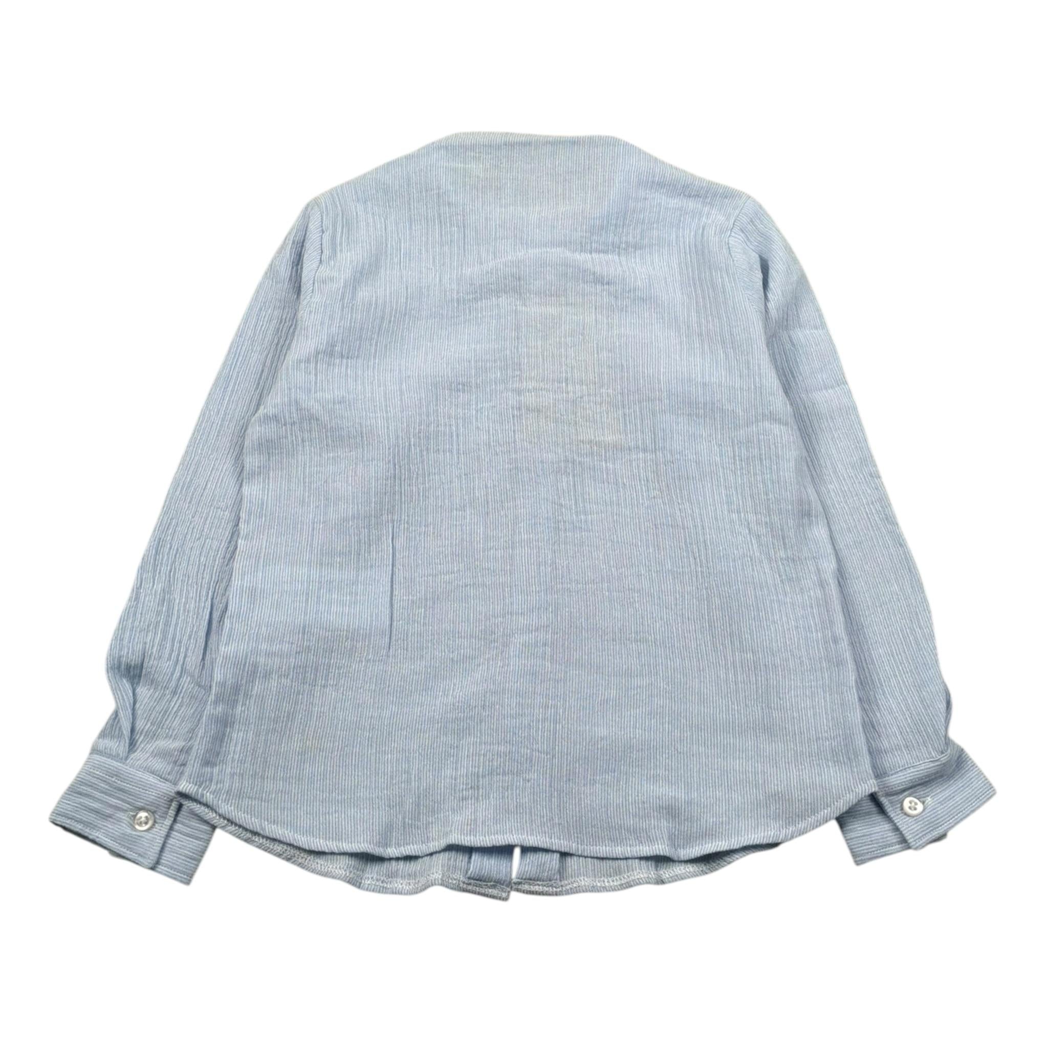 Manuel Ritz Camicia Manica Lunga tinta unita Collo Coreano Azzurro per Bambino MR3101JX AZZURRO MANUEL RITZ 