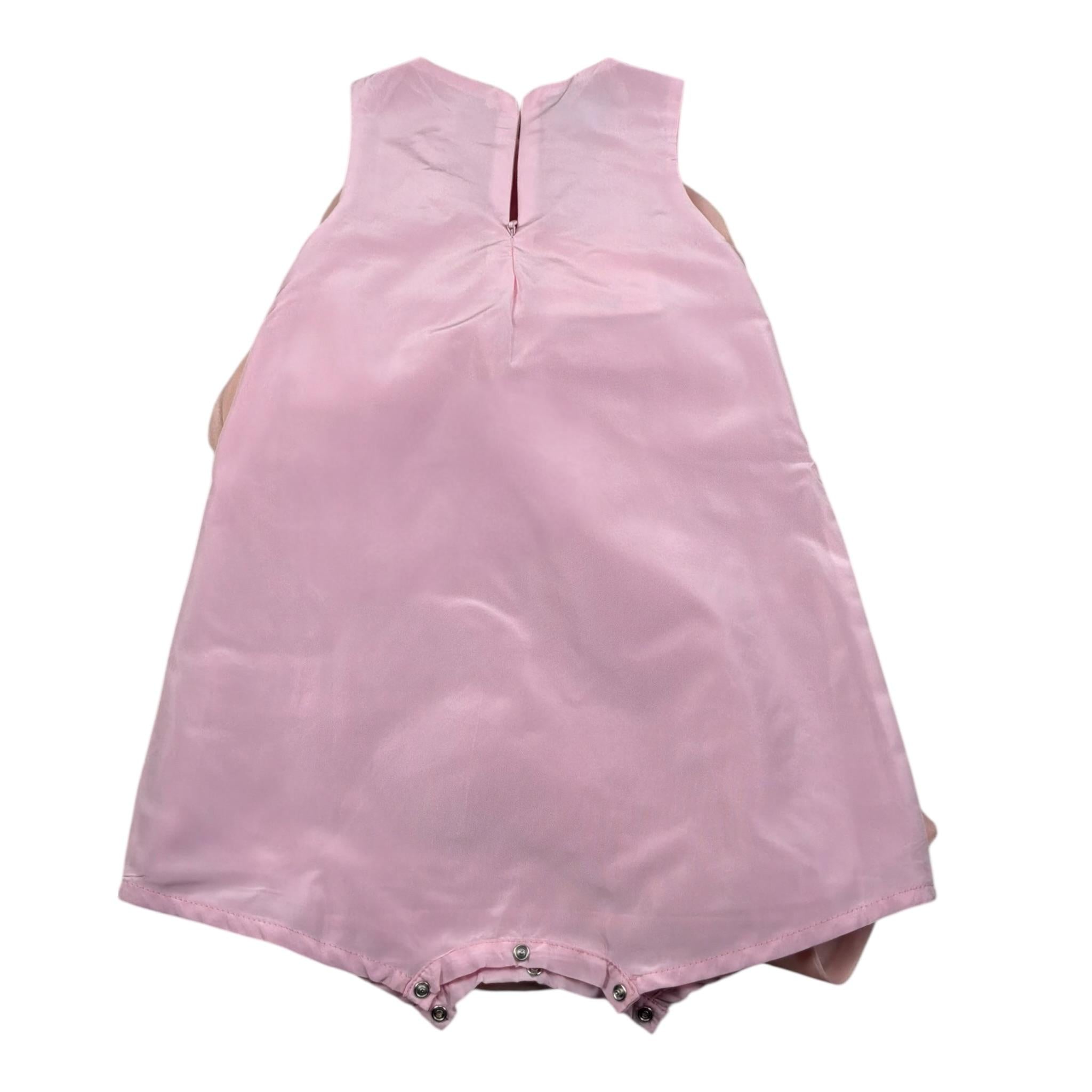 A' La Page Pagliaccetto Tinta Unita con Fiocco per Neonata AL21 ROSA A' LA PAGE 