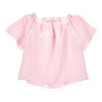 Monnalisa Camicia Mezza Manica Tinta Unita per Bambina 17E300J ROSA MONNALISA 