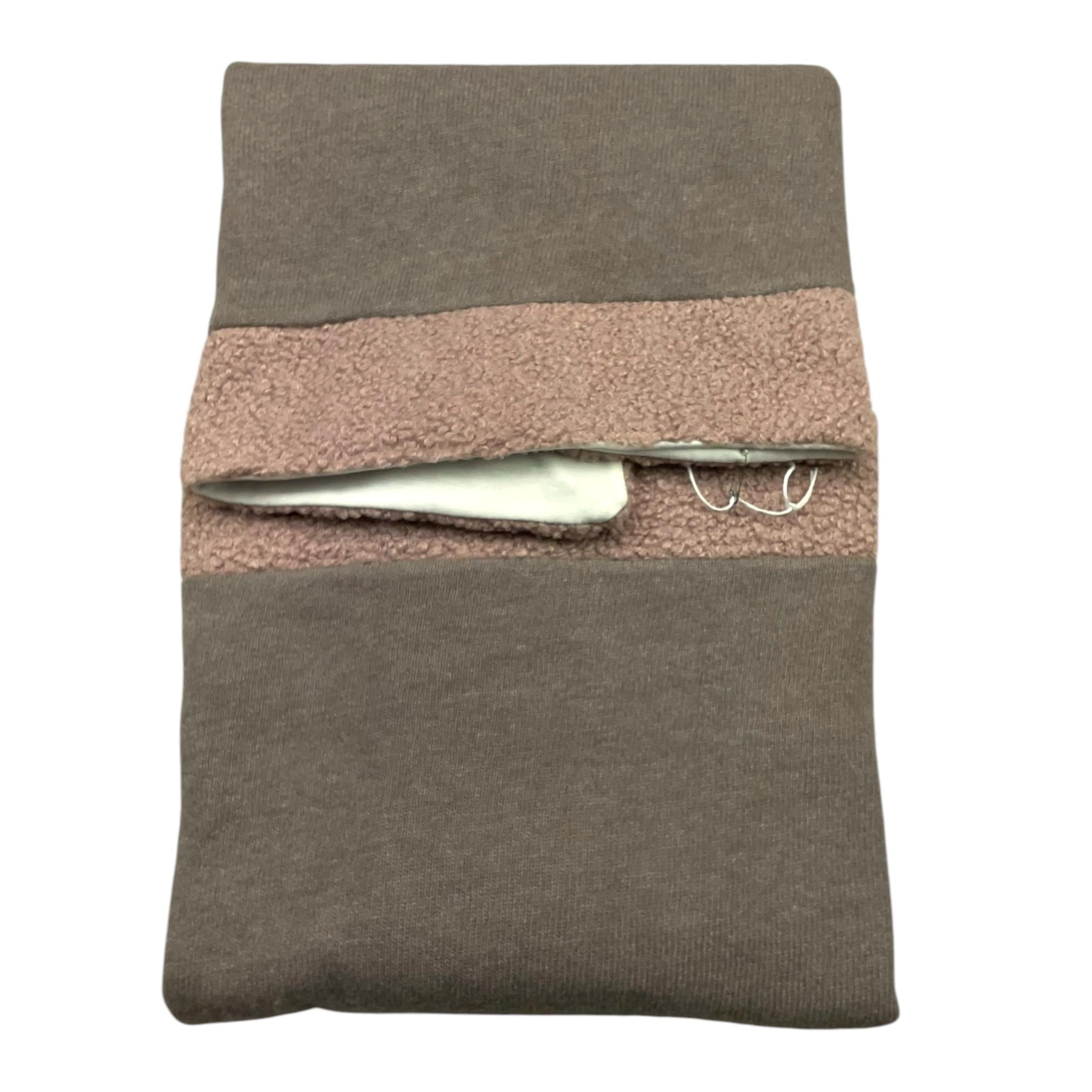 LALALU' coperta tinta unita con ricami in contrasto Tortora per Neonata COL9N TORTORA LALALU' 