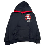 BUTNOT felpa chiusa con cappuccio tinta unita cn stampa Nero per Bambino B9500 NERO BUTNOT 