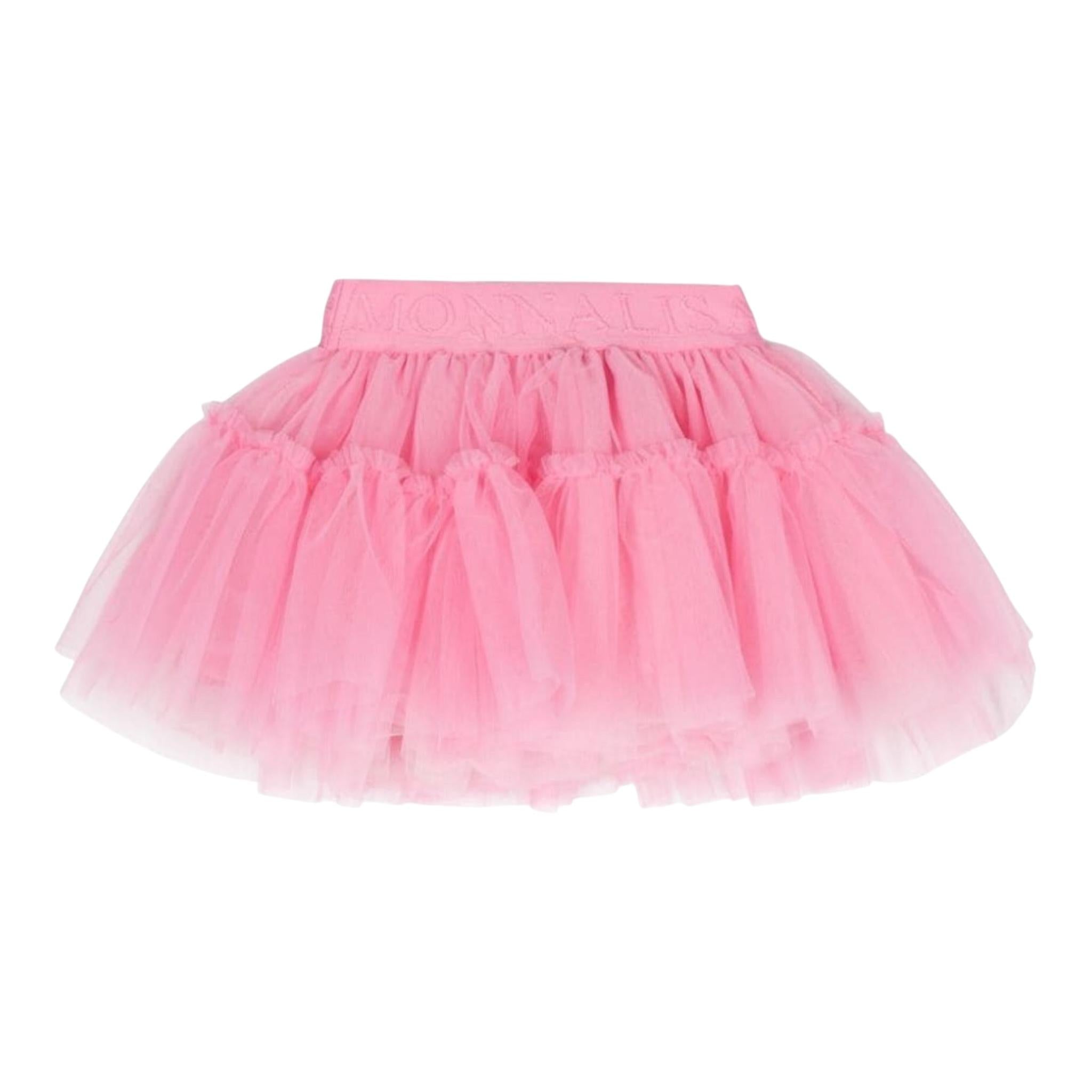 Monnalisa Gonna Tinta Unita con Tulle per Neonata 37DGON FUXIA MONNALISA 