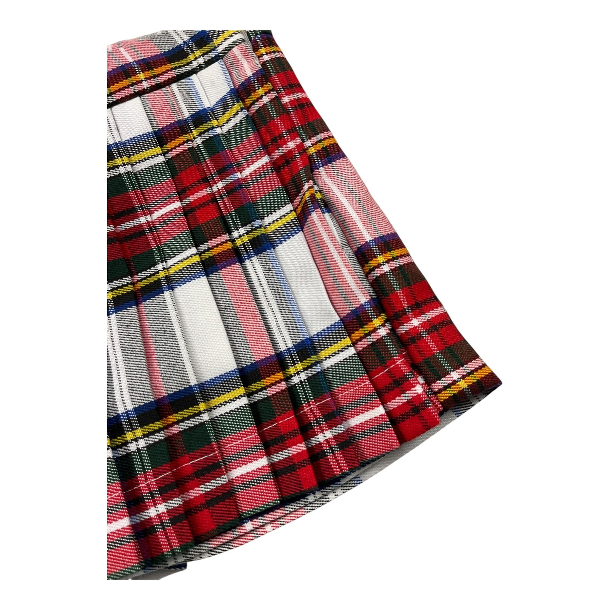 LITTLE BEAR short tinta unita con fantasia scozzese Bianco per Bambina 5259 BIANCO LITTLE BEAR 