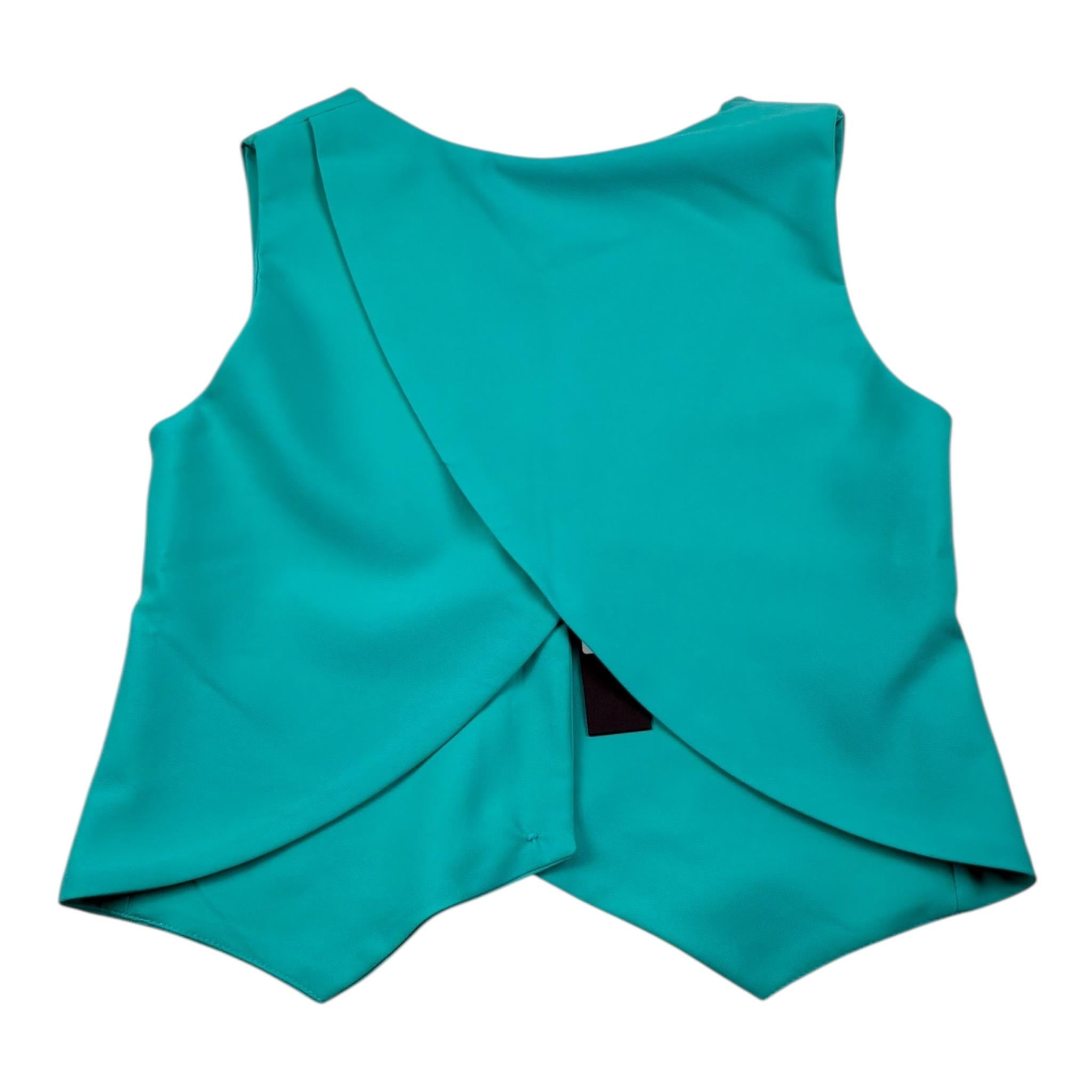 Naice Gilet Tinta Unita con Bottoni per Bambina 27139 VERDE ACQUA NAICE 