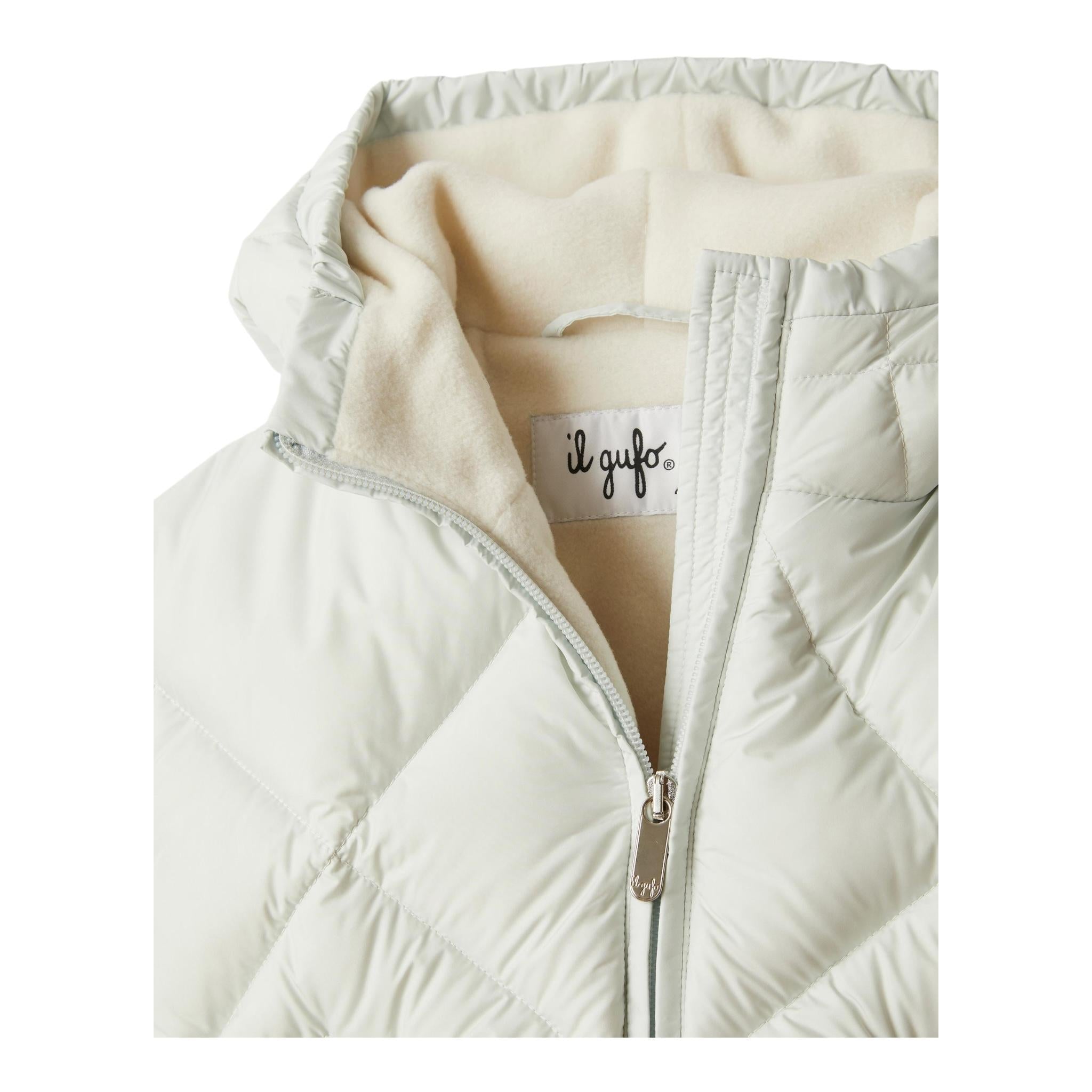 IL GUFO giubbino tinta unita con cappuccio Verde per Bambina A24GM407N0106 VERDE IL GUFO 