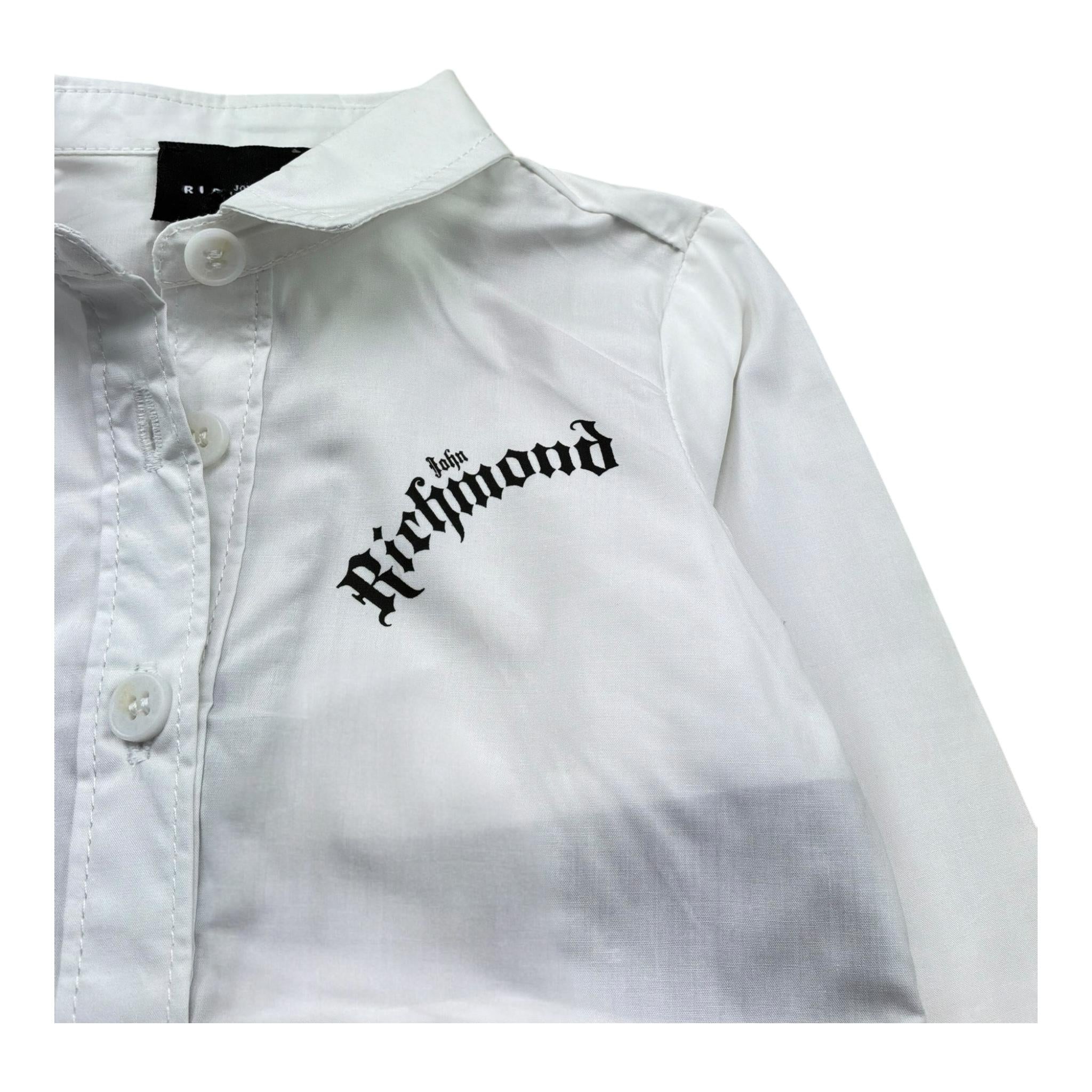John Richmond Camicia Body Manica Lunga Tinta Unita per Neonata RIP26082CB BIANCO JOHN RICHMOND 