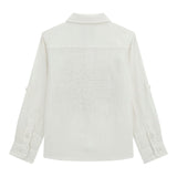 Guess Camicia Tinta Unita con Logo per Bambino N5GH00WFBT0 PANNA GUESS 