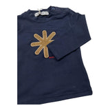 MANUEL RITZ shirt girocollo tinta unita con logo Blu per Neonato MR2820N BLU MANUEL RITZ 