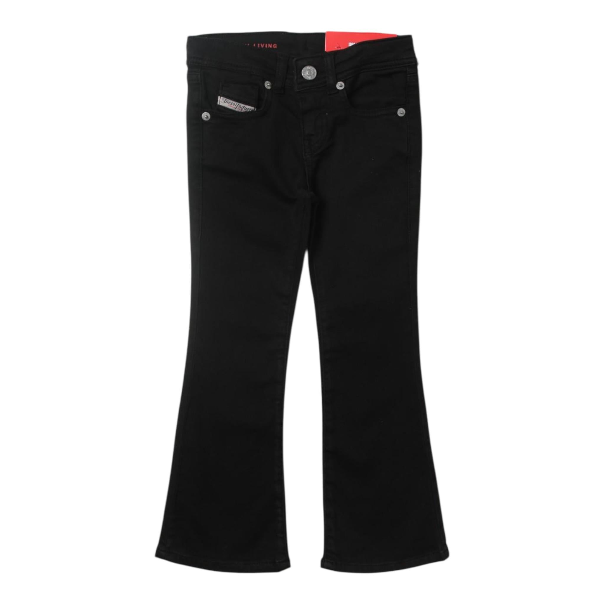 Diesel Jeans Tinta Unita con Girovita Regolabile per Bambina J00991 NERO DIESEL 
