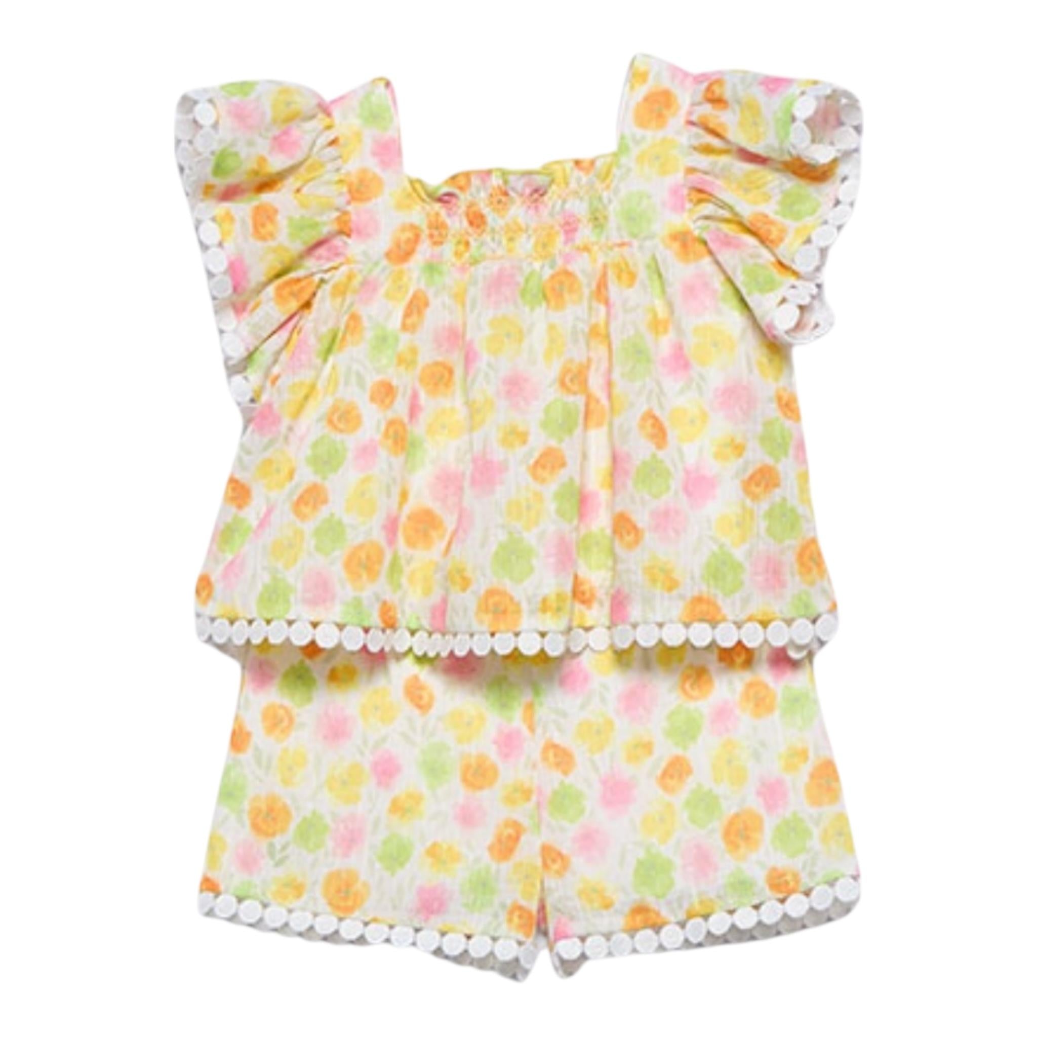 Abel & Lula Completo 2 Pezzi Top-Short per Neonata 5215N BIANCO ABEL & LULA 