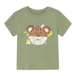 Mayoral T-Shirt Girocollo Tinta Unita con Stampa per Neonato 1055 VERDE MAYORAL 