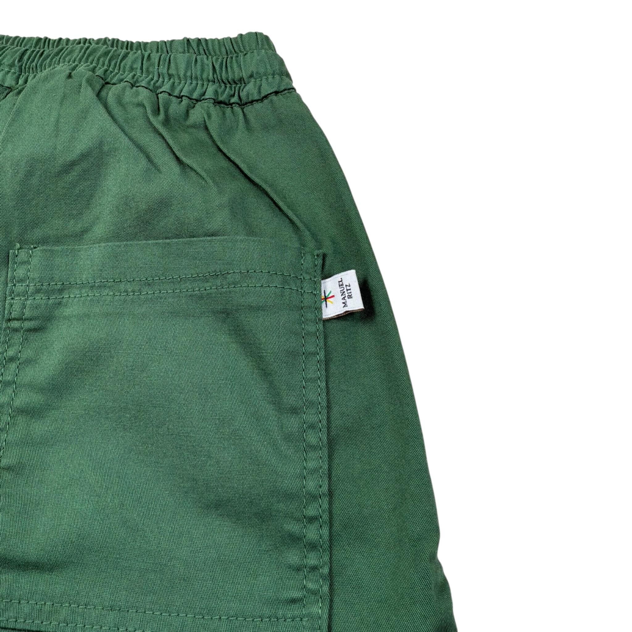 Manuel Ritz Bermuda Tinta Unita con Elastico In Vita per Bambino MR1975 VERDE MANUEL RITZ 