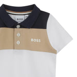 Boss Polo Mezza Manica Tinta Unita per Neonato J52098 BIANCO BOSS 