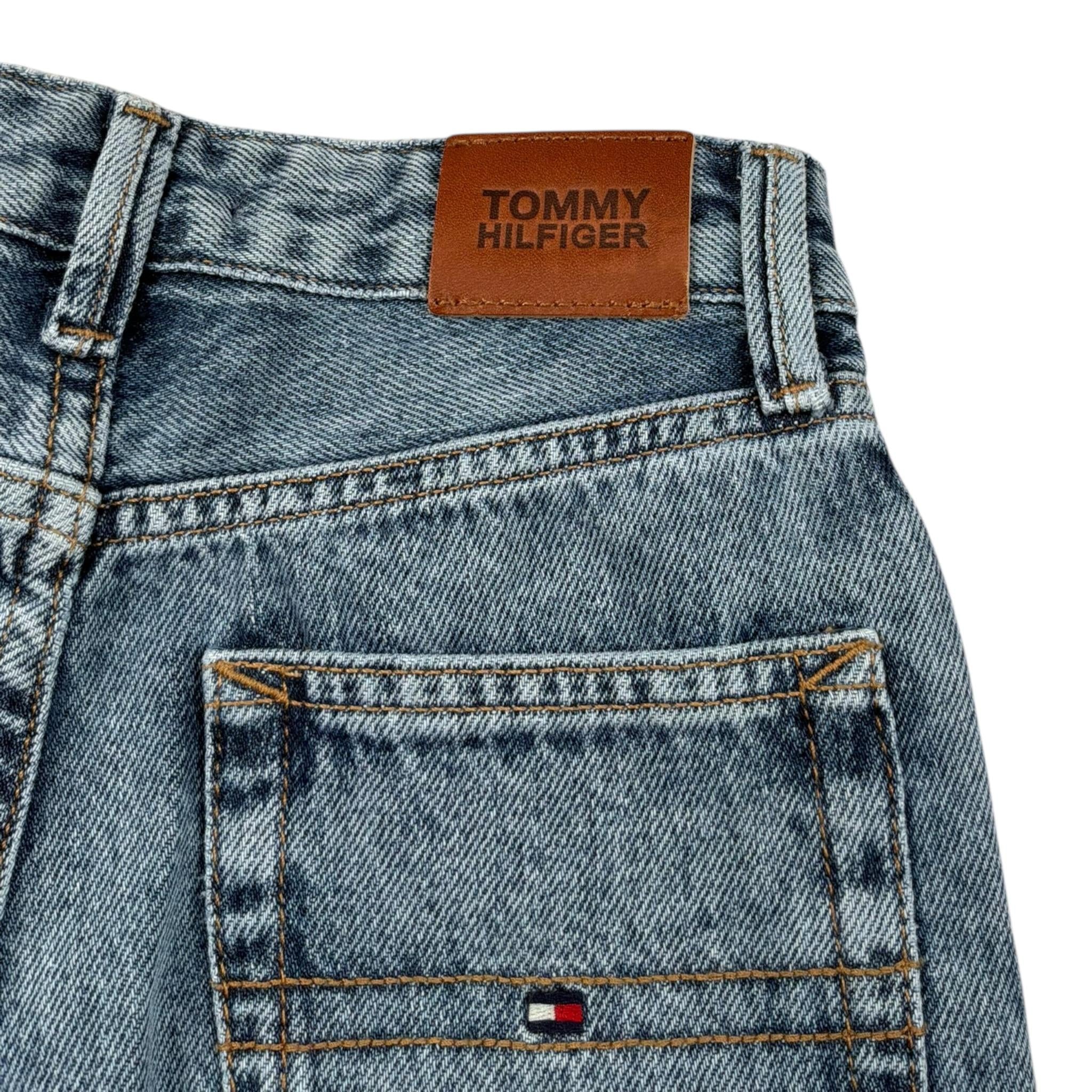 Tommy Hilfiger Bermuda In Denim Tinta Unita per Bambino KB0KB09674 AZZURRO TOMMY HILFIGER 