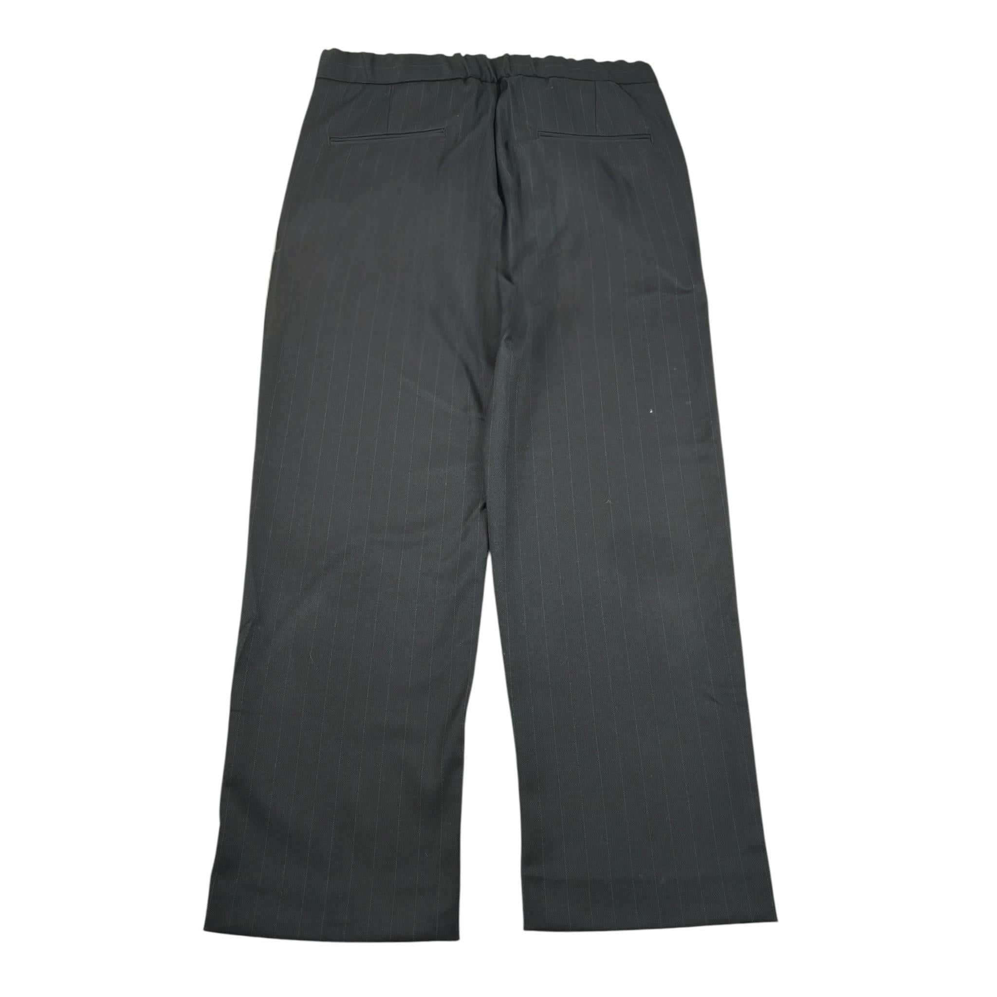 I'M Brian Pantalone tinta unita con Fantasia A Righe Nero per Bambino PA2219J NERO I'M BRIAN 