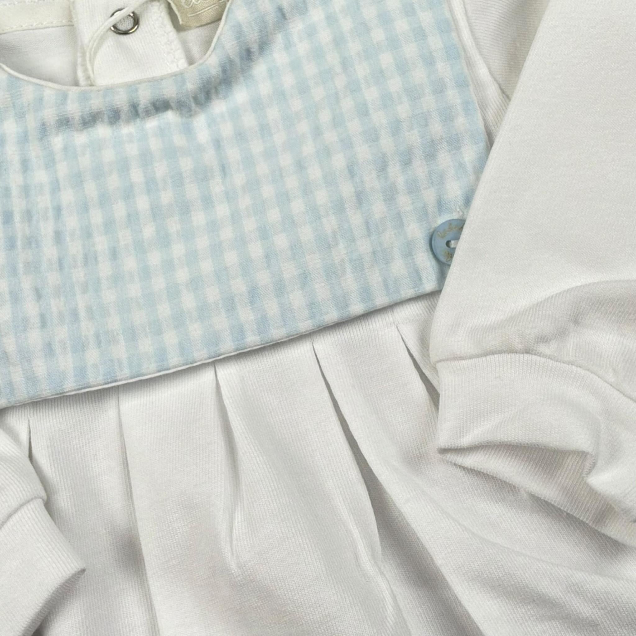 Lalalu' Tutina tinta unita con Stampa Bianco per Neonato TJL1M BIANCO LALALU' 