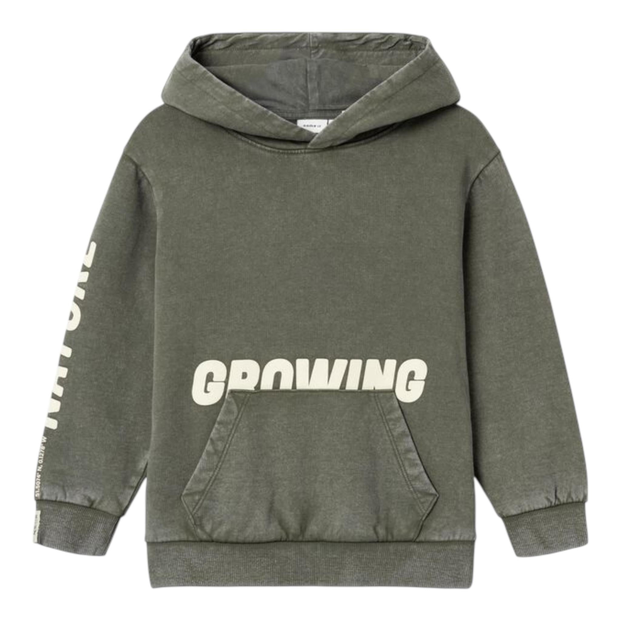 NAME IT felpa tinta unita con cappuccio Grigio per Bambino 13234172 GRIGIO NAME IT 