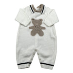 Marlu' Tutina Manica Lunga Tinta Unita con Ricami per Neonato EB5510 BIANCO MARLU' 