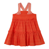 Miss Grant Abito Giromanica Tinta Unita per Bambina 3942 ARANCIONE MISS GRANT 