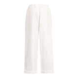 Dou Dou Pantalone Tinta Unita con Logo per Bambina DW6P71XX PANNA DOU DOU 