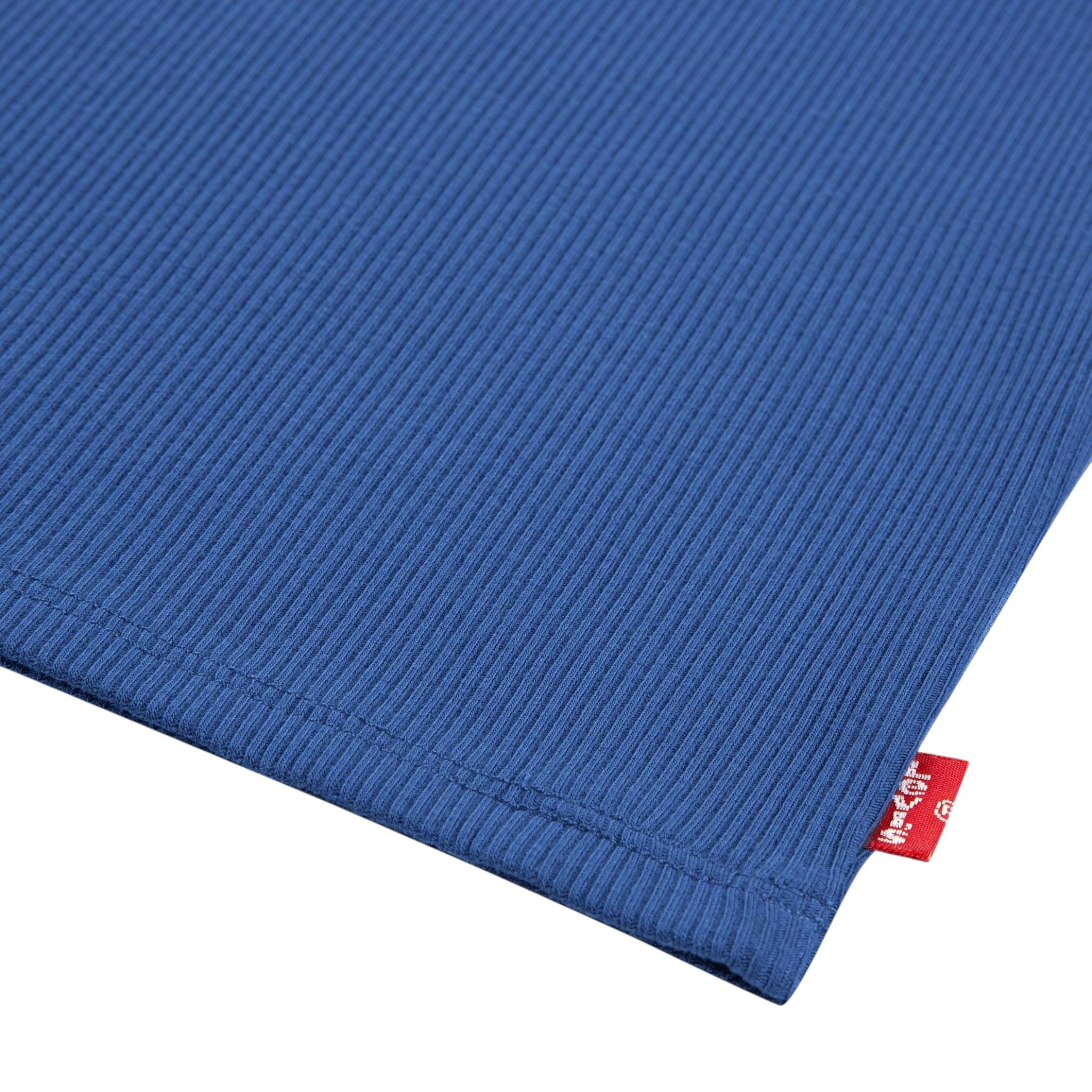 Levi'S Canotte Girocollo Tinta Unita con Logo per Bambina 3EK116 BLU LEVI'S 