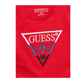 GUESS shirt girocollo tinta unita ocn logo Rosso per Neonato N4YI36K8HM4NX ROSSO GUESS 