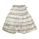 Janice Gonna Tinta Unita con Fantasia A Righe per Bambina JN727R BIANCO JANICE 