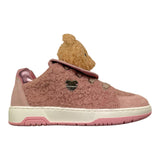 MONNALISA sneaker tinta unita con orsacchiotto in rilievo Rosa per Bambina 83D014 ROSA MONNALISA 