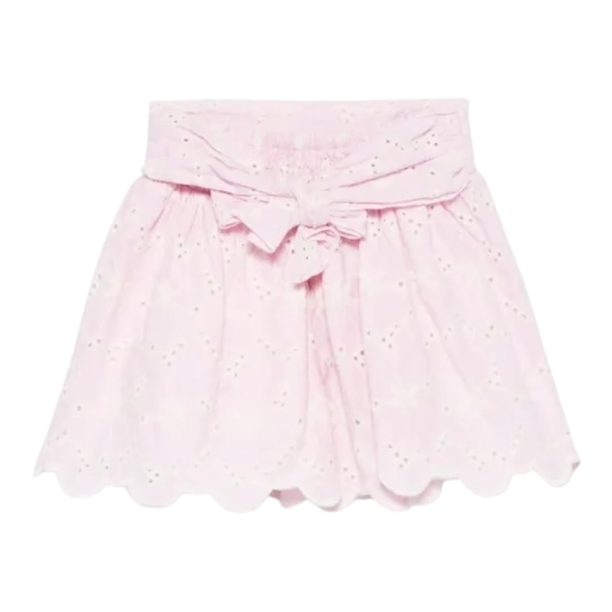 U+È Gonna Tinta Unita Traforata per Neonata UE1782 ROSA U+è 