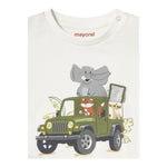 Mayoral T-Shirt Girocollo Tinta Unita con Stampa per Neonato 1053 BIANCO MAYORAL 