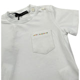 Daniele Alessandrini T-Shirt Girocollo tinta unita con Stampa Bianco per Neonato 1296M00014 BIANCO DANIELE ALESSANDRINI 