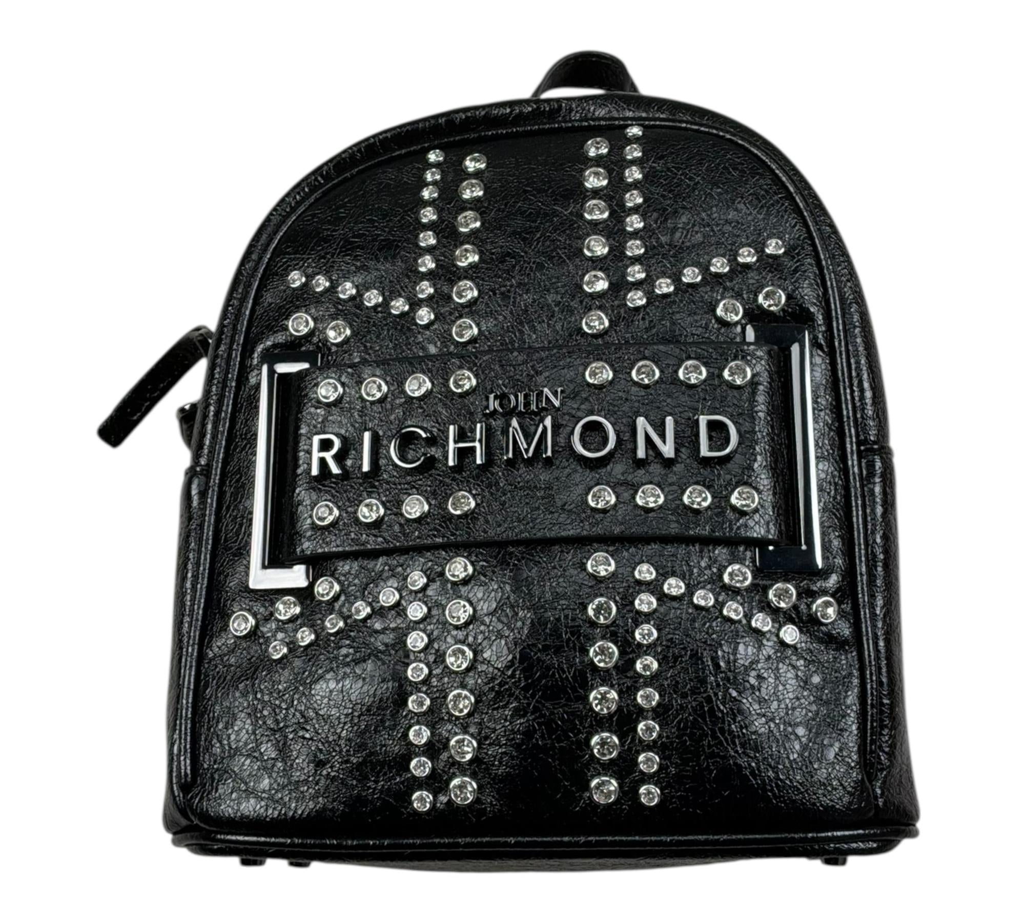 John Richmond Zaino Tinta Unita con Applicazioni per Bambina RGP26226ZA NERO JOHN RICHMOND 