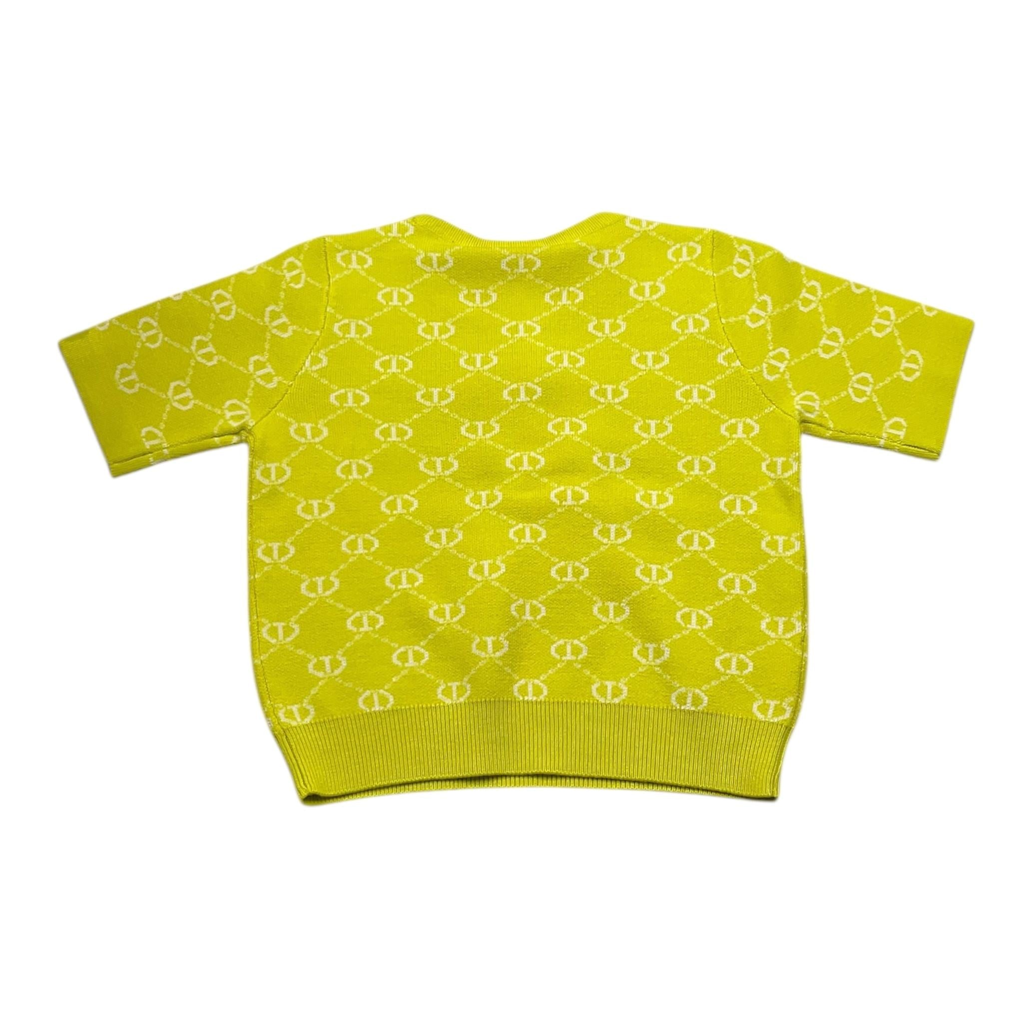 Twinset T-Shirt In Maglia Tinta Unita Logata per Bambina 251GJ3QX1 GIALLO TWINSET 