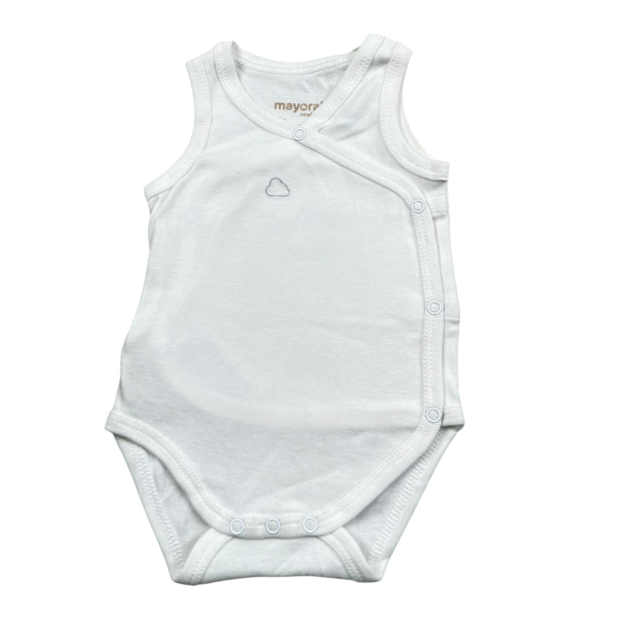 Mayoral Body Giromanica Tinta Unita per Neonato 17066 BIANCO MAYORAL 