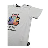 Daniele Alessandrini T-Shirt Girocollo Tinta Unita con Stampa per Neonato 1296M00261X BIANCO DANIELE ALESSANDRINI 