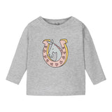 STELLA McCARTNEY shirt girocollo tinta unita con stampa in contrasto Grigio per Bambina TV8080J GRIGIO STELLA McCARTNEY 